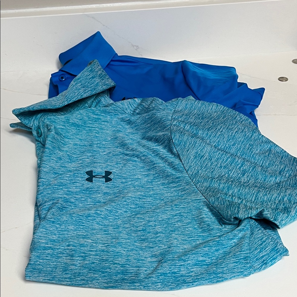 Under Armour Men's set of 2 Teil Blue and Royal Blue size Large Loose Fit